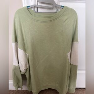 Green and White Sweatshirt